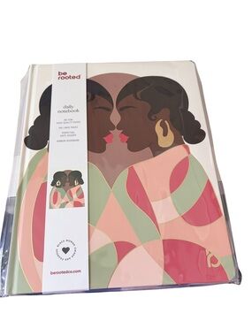 NEW be rooted Daily Notebook- Pink, Green & Peach Illustrated Cover